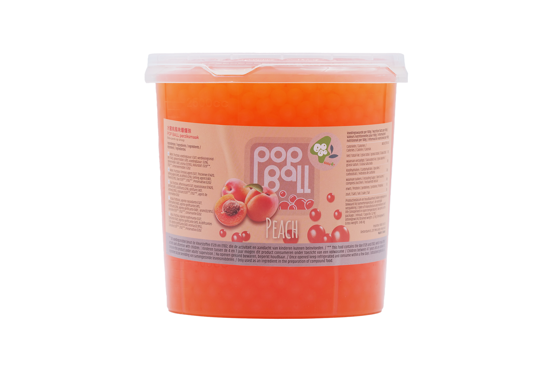 BoBo 出品 Peach Popping Boba (Fruit Pearls) – Bobo Tea B.V.