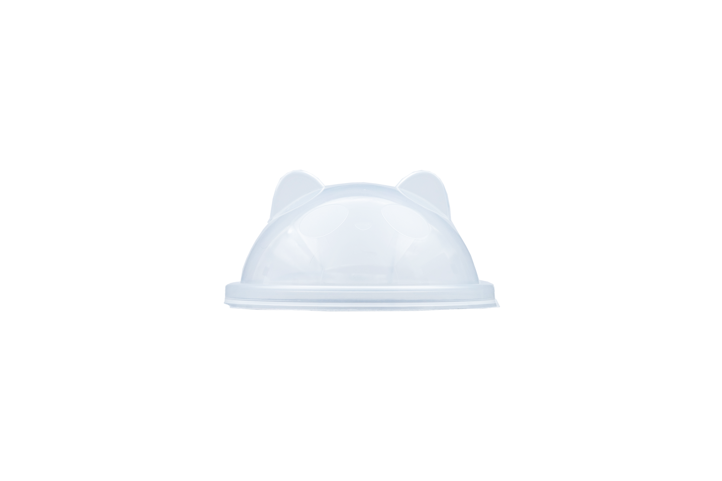 PP 90mm Dome Lid Panda - Transparent