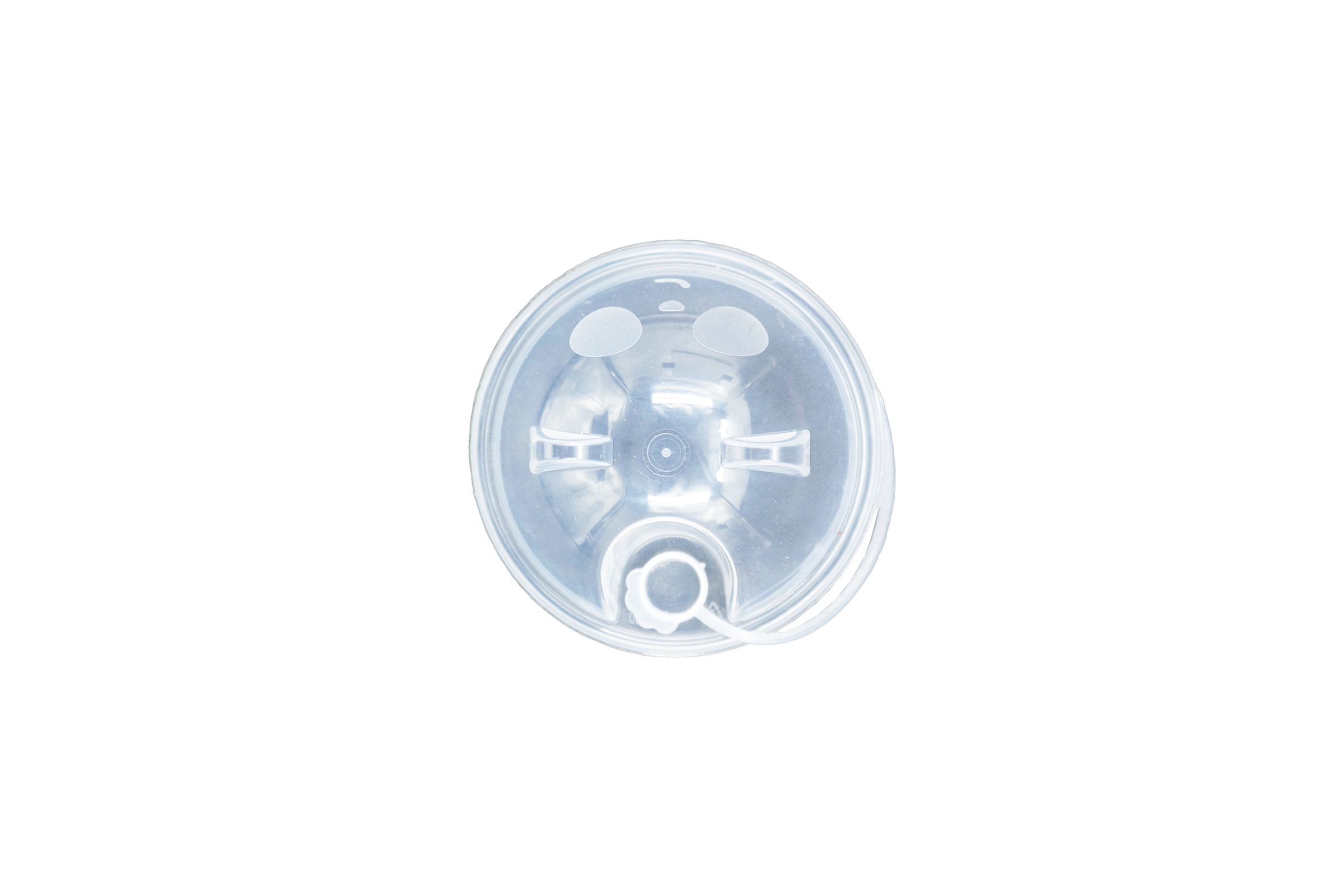 PP 90mm Dome Lid Panda - Transparent